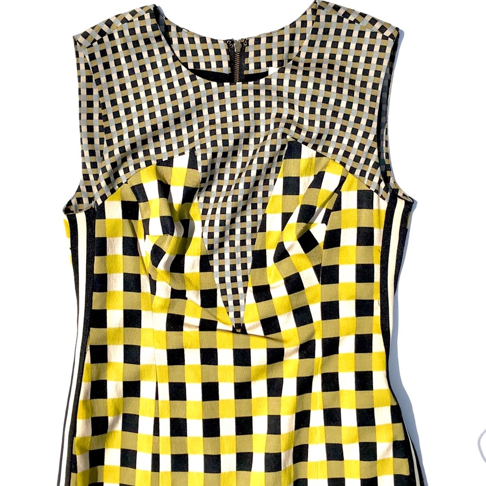 Tracy Reese Retro Green Plaid Mini Dress | 0